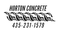 a black and white logo for horton concrete